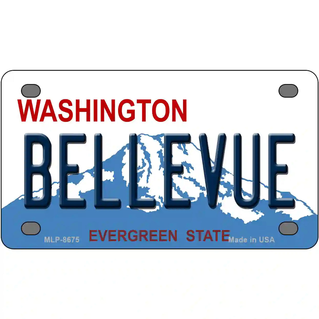 Bellevue Washington Metal Novelty License Plate 4" x 2.2" (MLP)