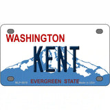 Kent Washington Metal Novelty License Plate 4" x 2.2" (MLP)