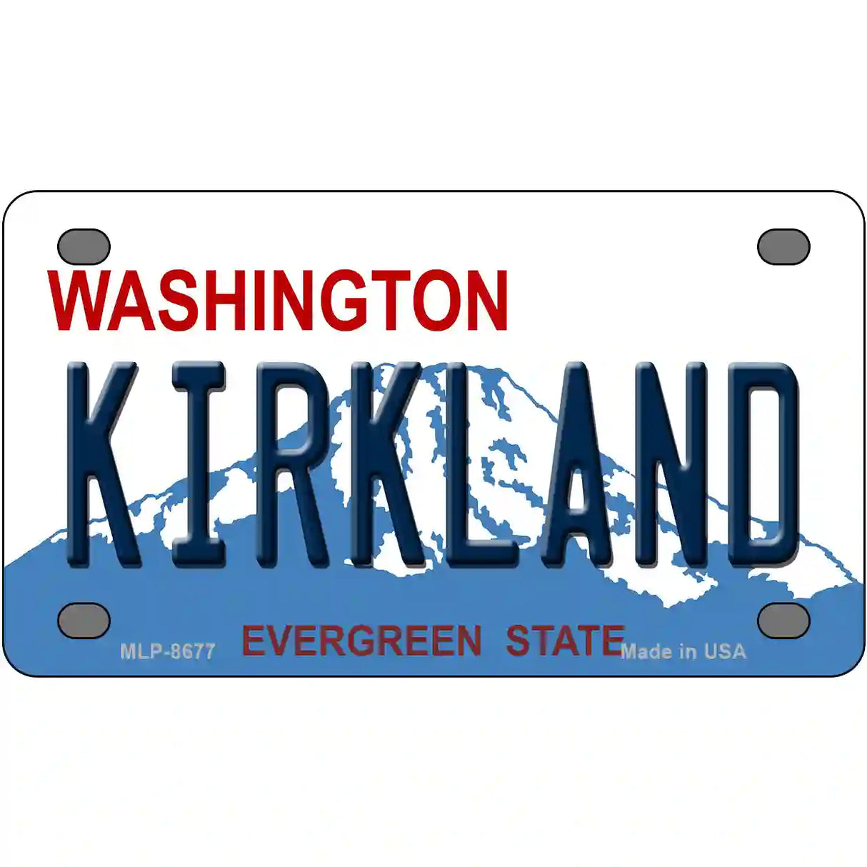 Kirkland Washington Metal Novelty License Plate 4" x 2.2" (MLP)