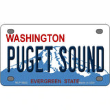 Puget Sound Washington Metal Novelty License Plate 4" x 2.2" (MLP)