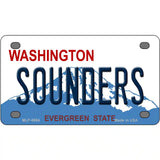 Sounders Washington Metal Novelty License Plate 4" x 2.2" (MLP)