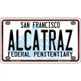 Alcatraz Metal Novelty License Plate 4" x 2.2" (MLP)