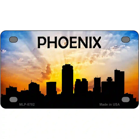 Phoenix Silhouette Metal Novelty License Plate 4" x 2.2" (MLP)