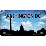 Washington DC Silhouette Metal Novelty License Plate 4" x 2.2" (MLP)