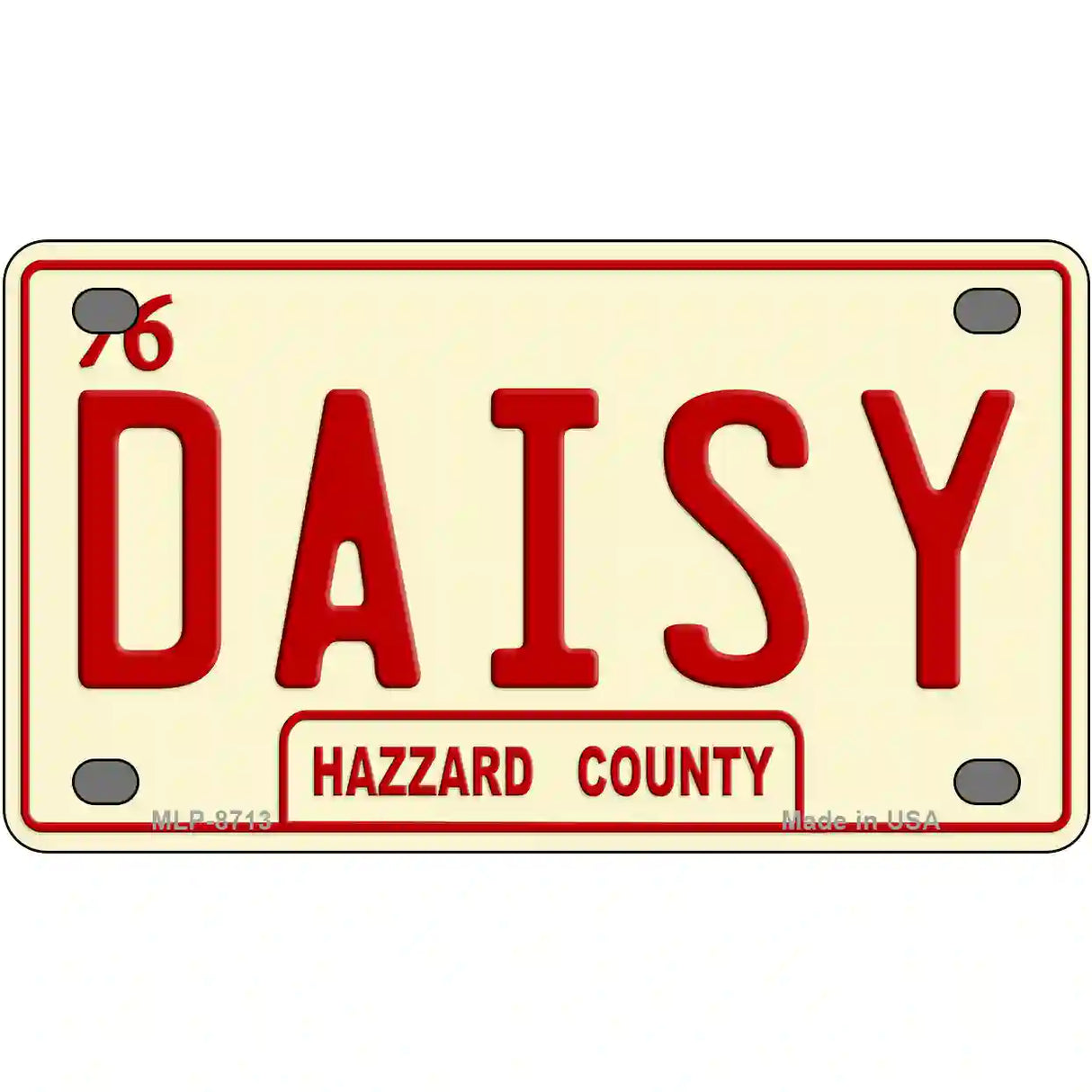 Daisy Metal Novelty License Plate 4" x 2.2" (MLP)