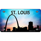 St Louis Silhouette Metal Novelty License Plate 4" x 2.2" (MLP)