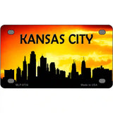 Kansas City Silhouette Metal Novelty License Plate 4" x 2.2" (MLP)