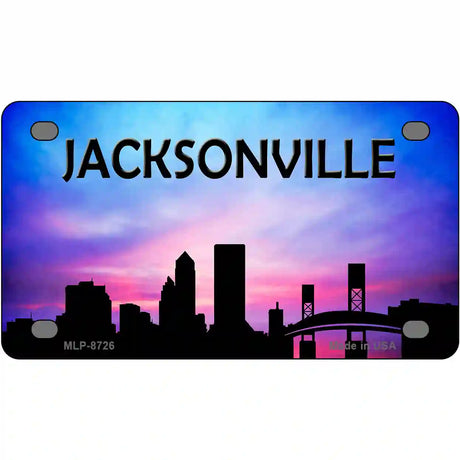 Jacksonville Silhouette Metal Novelty License Plate 4" x 2.2" (MLP)