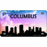 Columbus Silhouette Metal Novelty License Plate 4" x 2.2" (MLP)