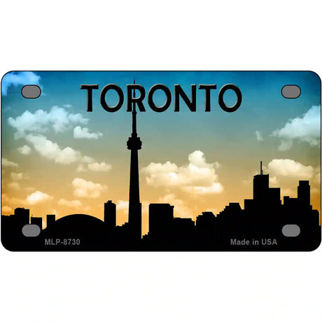 Toronto Silhouette Metal Novelty License Plate