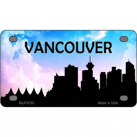 Vancouver Silhouette Metal Novelty License Plate 4" x 2.2" (MLP)