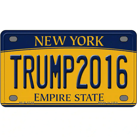 Trump 2016 Metal Novelty License Plate 4" x 2.2" (MLP)