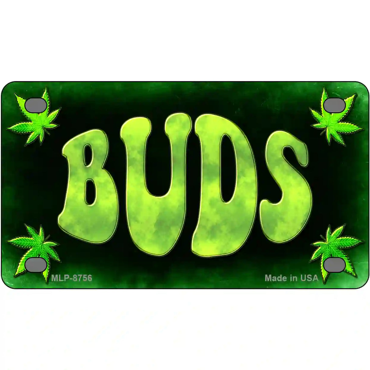 Buds Metal Novelty License Plate 4" x 2.2" (MLP)