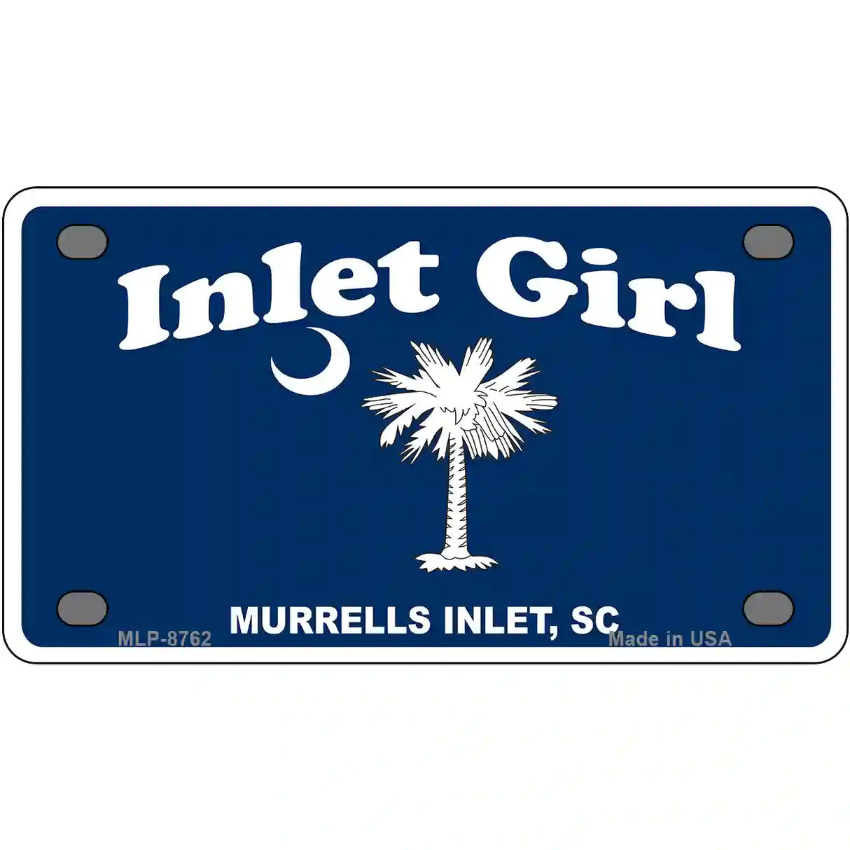 Inlet Girl Metal Novelty License Plate 4" x 2.2" (MLP)