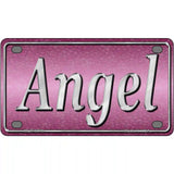 Angel Pink Metal Novelty License Plate 4" x 2.2" (MLP)