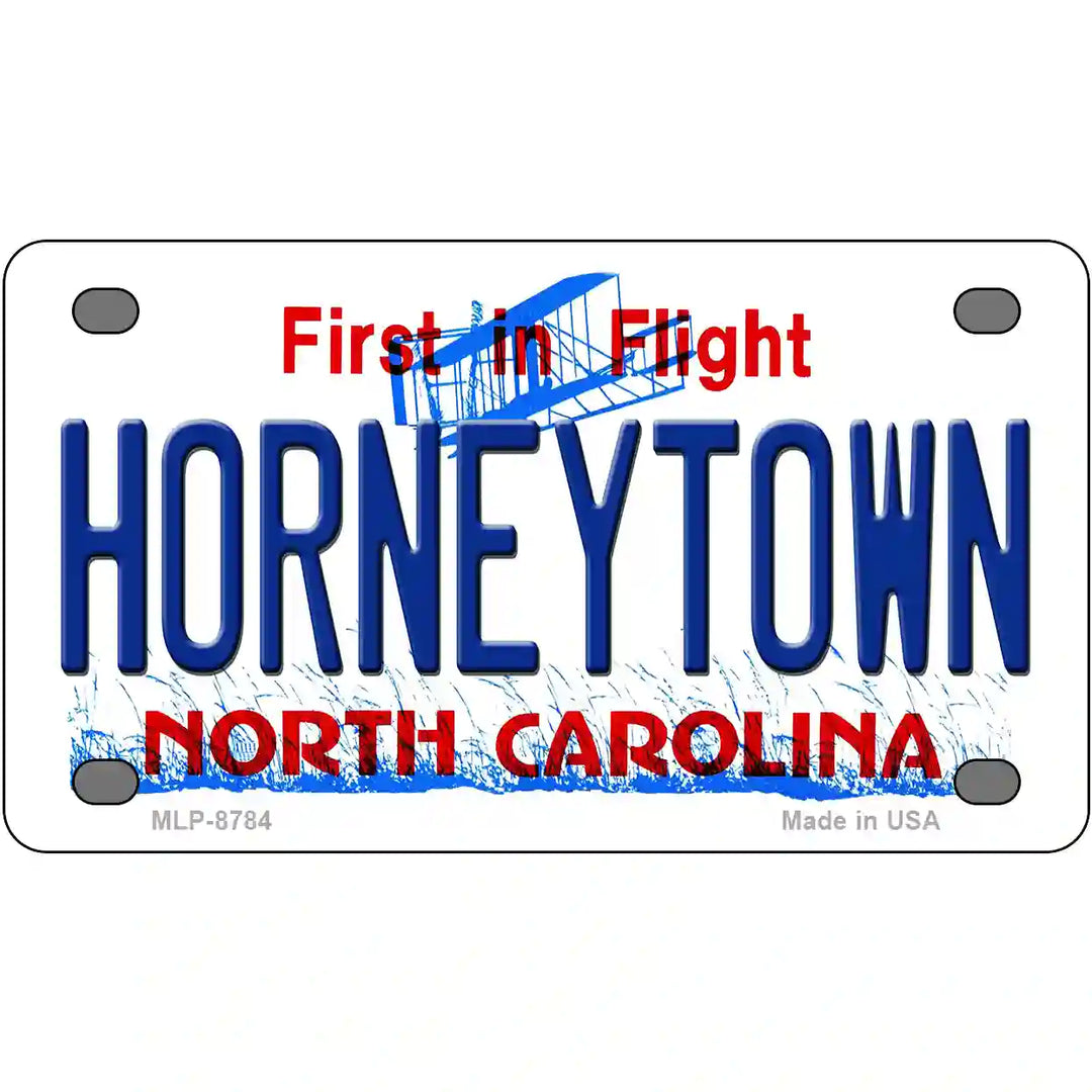 Horneytown North Carolina Metal Novelty License Plate