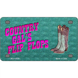 Country Gals Flip Flops Novelty License Plate 4" x 2.2" (MLP)