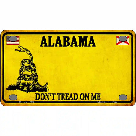 Alabama Dont Tread On Me Metal Novelty License Plate 4" x 2.2" (MLP)