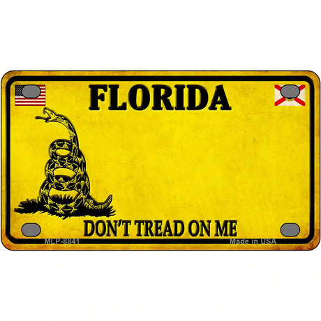 Florida Dont Tread On Me Metal Novelty License Plate 4" x 2.2" (MLP) / Yes