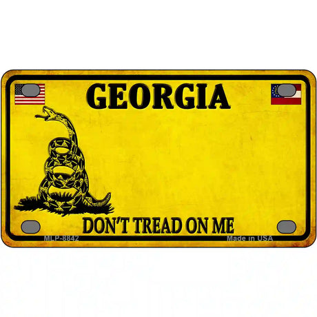 Georgia Dont Tread On Me Metal Novelty License Plate 4" x 2.2" (MLP) / Yes