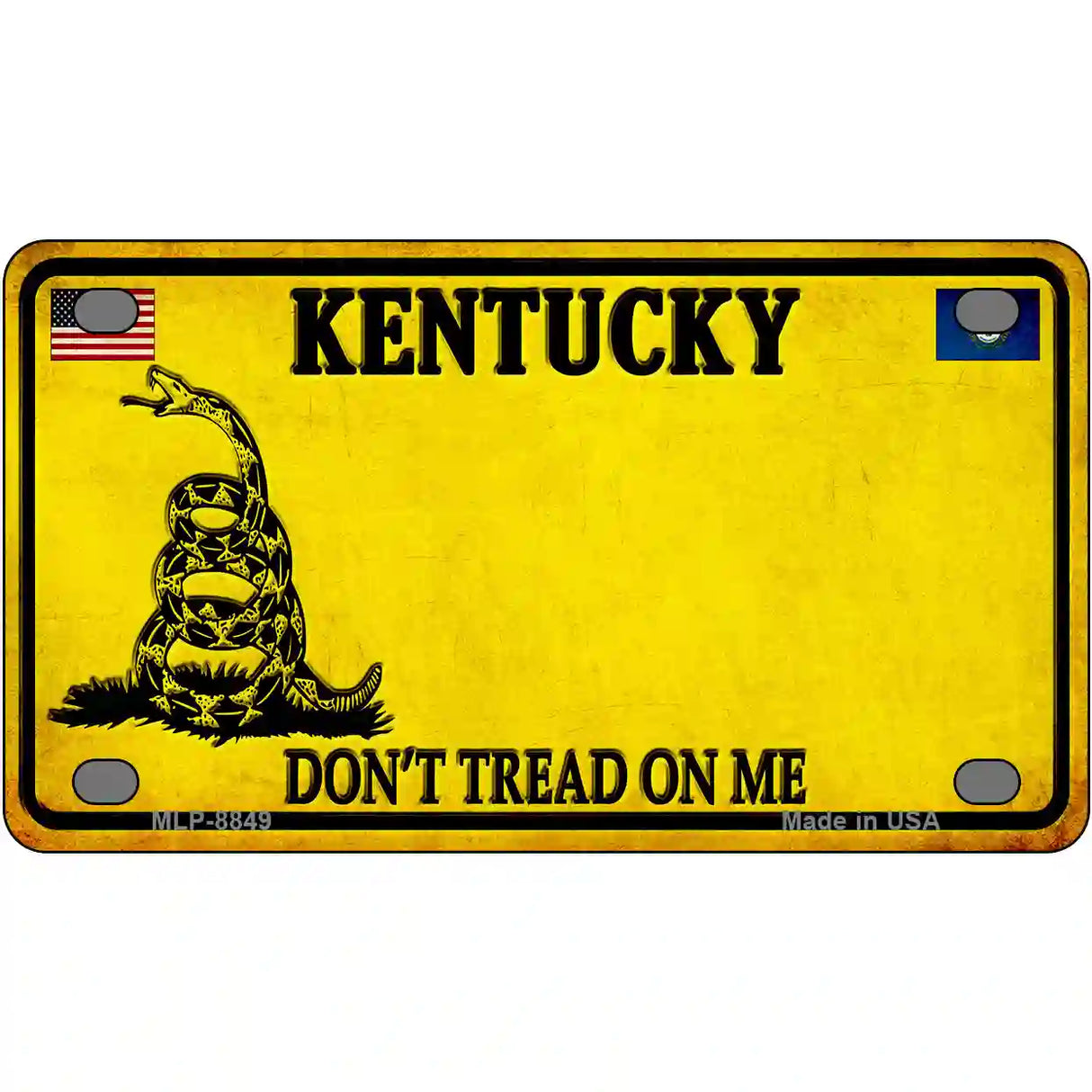 Kentucky Dont Tread On Me Metal Novelty License Plate 4" x 2.2" (MLP)