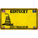 Kentucky Dont Tread On Me Metal Novelty License Plate 4" x 2.2" (MLP)