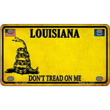 Louisiana Dont Tread On Me Metal Novelty License Plate 4" x 2.2" (MLP)