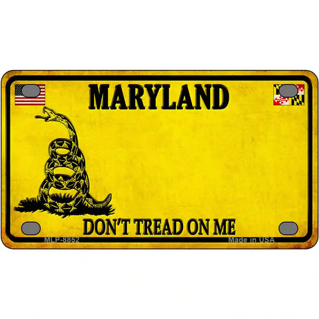 Maryland Dont Tread On Me Metal Novelty License Plate 4" x 2.2" (MLP)