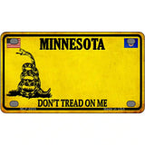 Minnesota Dont Tread On Me Metal Novelty License Plate 4" x 2.2" (MLP) / Yes