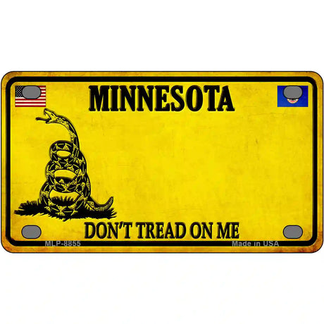 Minnesota Dont Tread On Me Metal Novelty License Plate 4" x 2.2" (MLP) / Yes