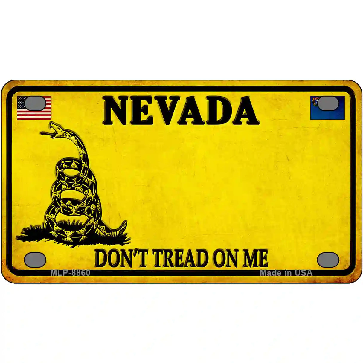 Nevada Dont Tread On Me Metal Novelty License Plate 4" x 2.2" (MLP) / Yes