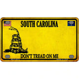 South Carolina Dont Tread On Me Metal Novelty License Plate 4" x 2.2" (MLP) / Yes