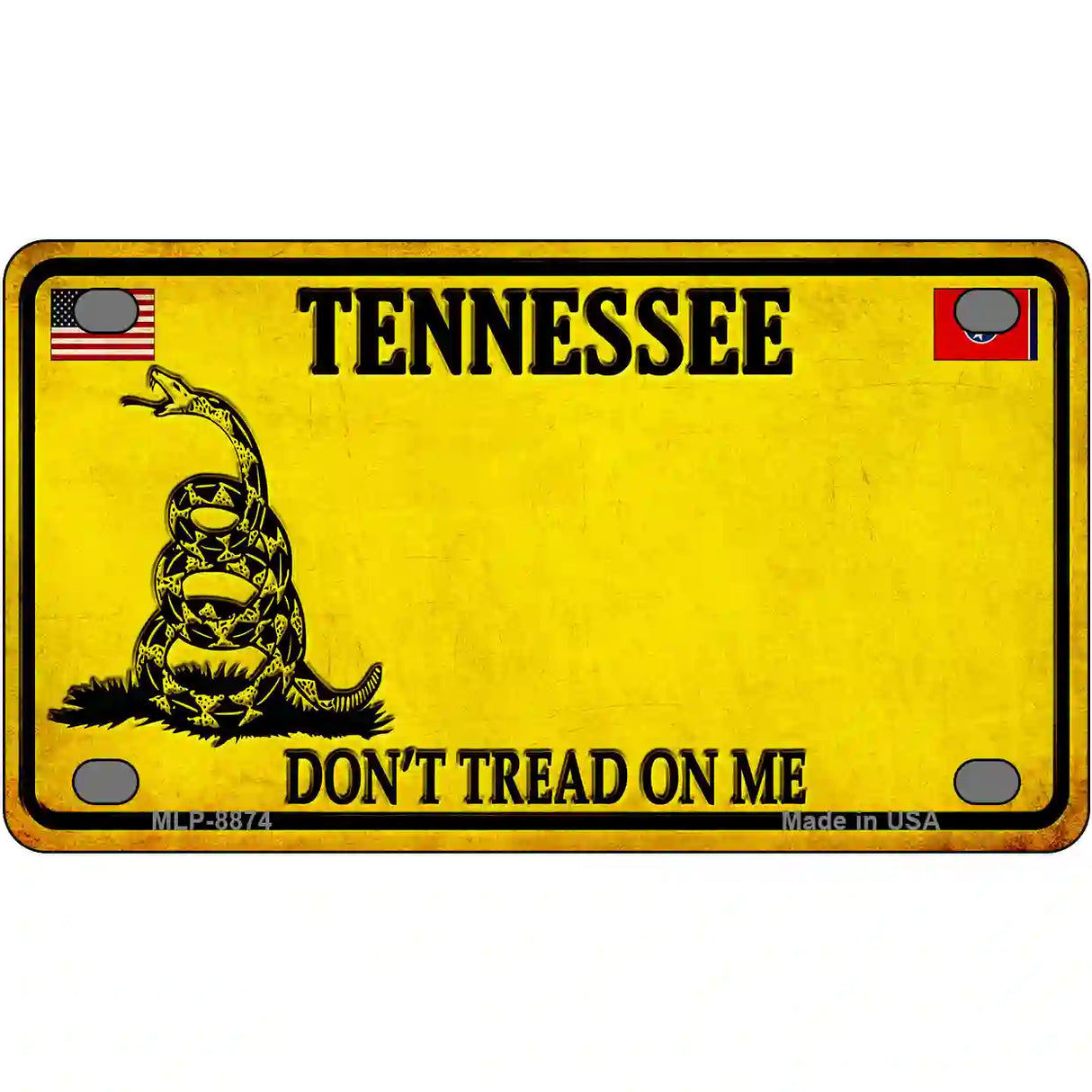 Tennessee Dont Tread On Me Metal Novelty License Plate