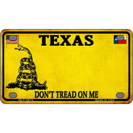 Texas Dont Tread On Me Metal Novelty License Plate 4" x 2.2" (MLP) / Yes