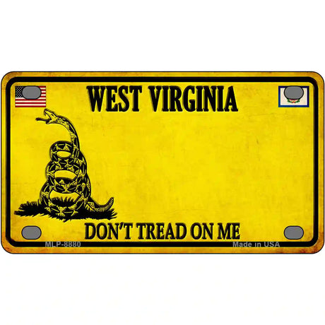 West Virginia Dont Tread On Me Metal Novelty License Plate 4" x 2.2" (MLP)