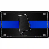 Alabama Thin Blue Line Metal Novelty License Plate 4" x 2.2" (MLP)