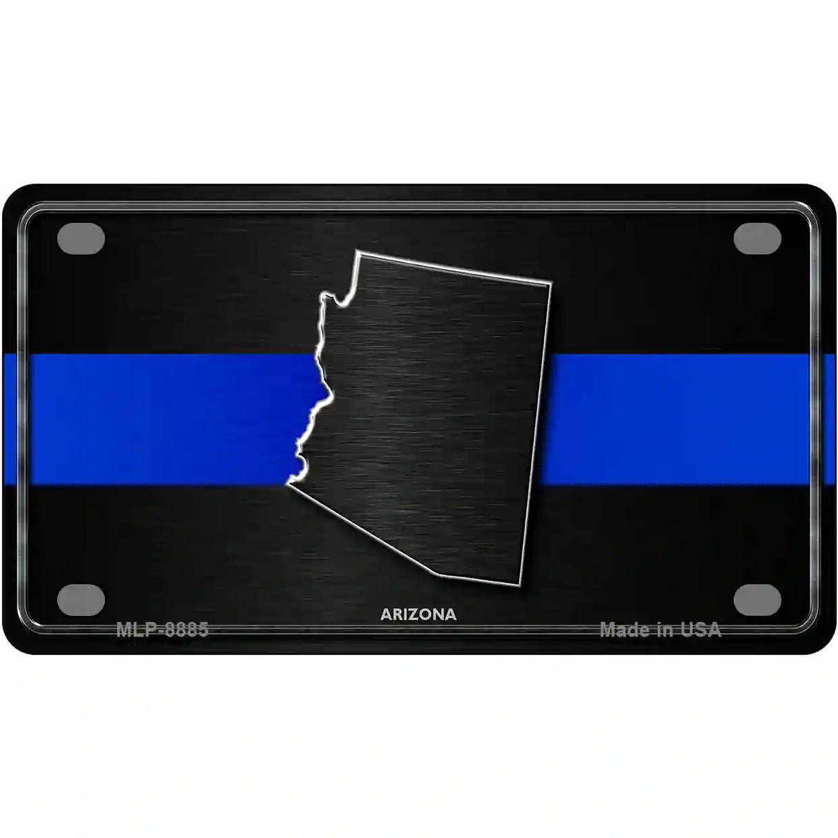 Arizona Thin Blue Line Metal Novelty License Plate 4" x 2.2" (MLP)