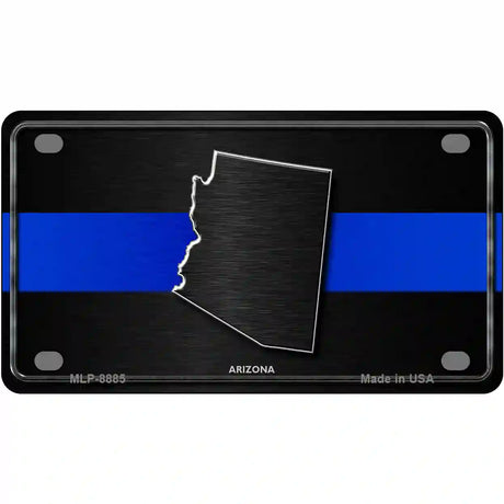 Arizona Thin Blue Line Metal Novelty License Plate 4" x 2.2" (MLP)