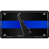 Delaware Thin Blue Line Metal Novelty License Plate 4" x 2.2" (MLP)