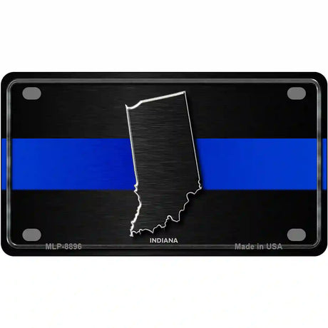 Indiana Thin Blue Line Metal Novelty License Plate