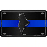 Maine Thin Blue Line Metal Novelty License Plate 4" x 2.2" (MLP)