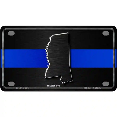 Mississippi Thin Blue Line Metal Novelty License Plate