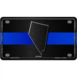 Nevada Thin Blue Line Metal Novelty License Plate 4" x 2.2" (MLP)