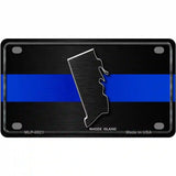 Rhode Island Thin Blue Line Metal Novelty License Plate 4" x 2.2" (MLP)