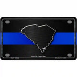 South Carolina Thin Blue Line Metal Novelty License Plate 4" x 2.2" (MLP)