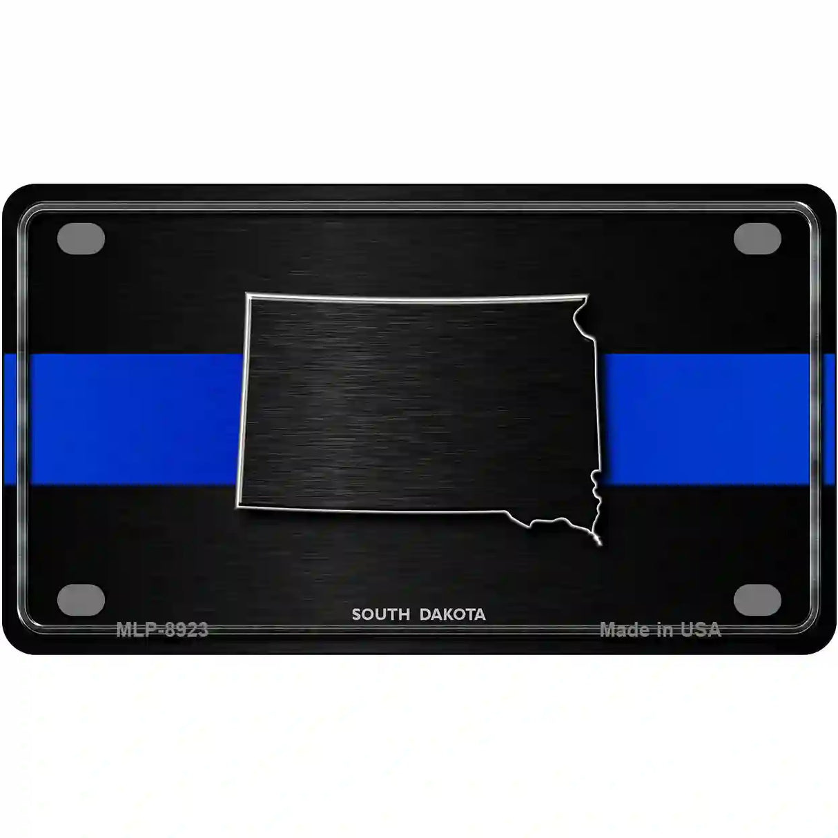 South Dakota Thin Blue Line Metal Novelty License Plate 4" x 2.2" (MLP)