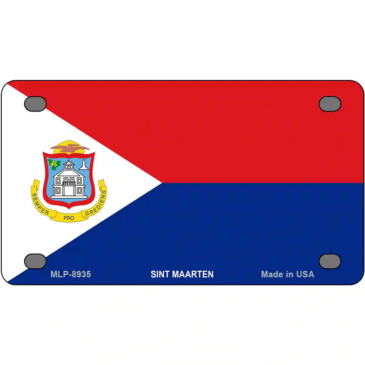 Sint Maarten Novelty Metal License Plate 4" x 2.2" (MLP)