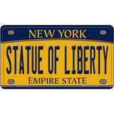 Statue of Liberty New York Metal Novelty License Plate 4" x 2.2" (MLP)