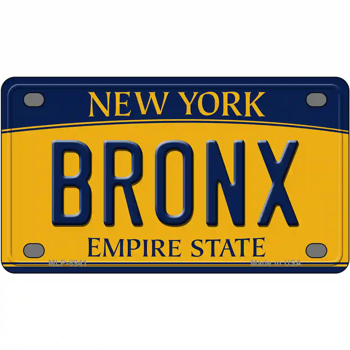 Bronx New York Metal Novelty License Plate 4" x 2.2" (MLP)