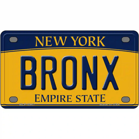 Bronx New York Metal Novelty License Plate 4" x 2.2" (MLP)